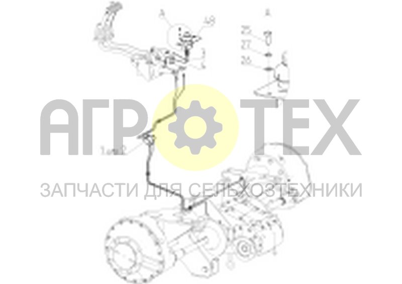 Чертеж Система тормозная рабочая (1401.04.04.000Ф)